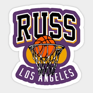 Russ Los Angeles Basketball Sticker